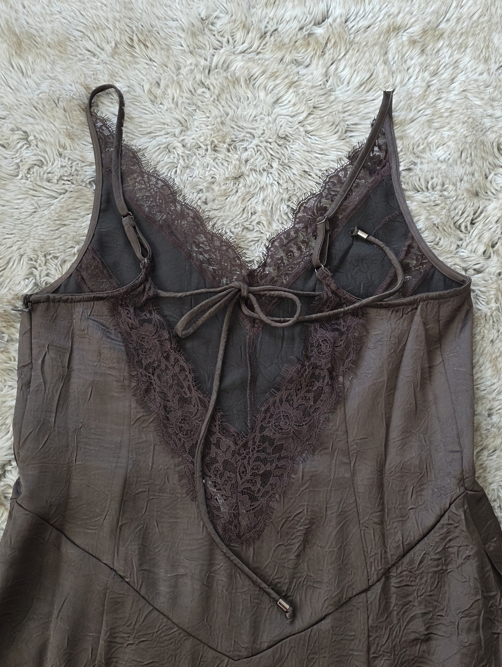 Free People Maybe Forever Maxi Dress Deep Fudge Brown Women's Size 14 - Picture 10 of 13
